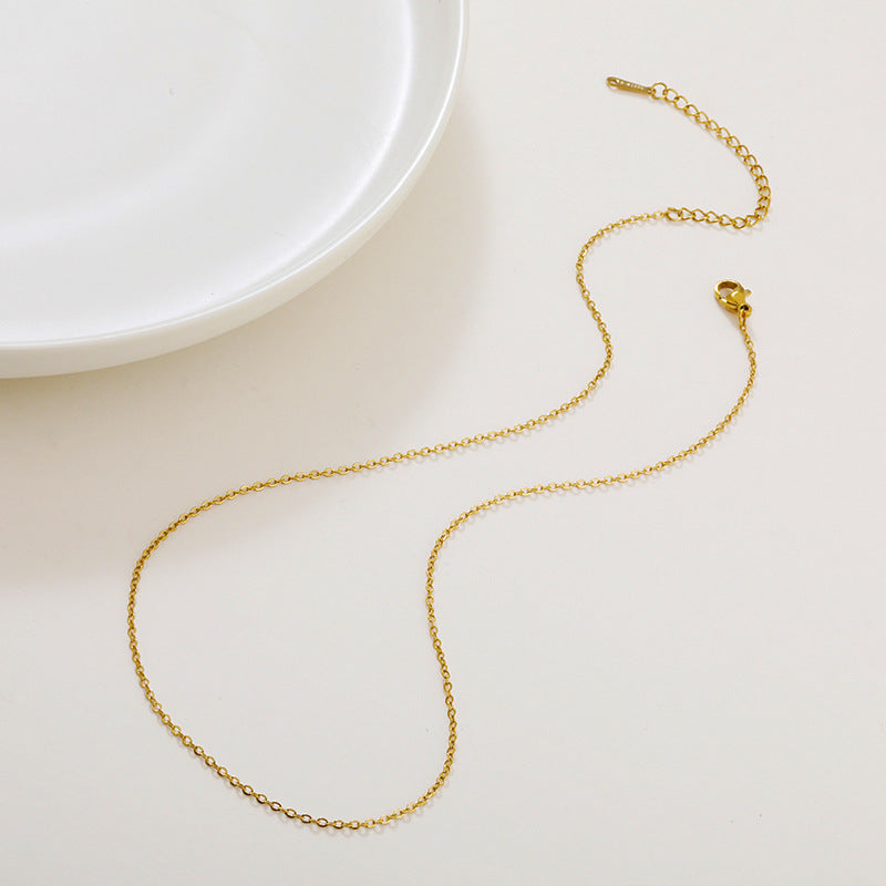 Single Chain Box Melon Seeds Side Hammer Round Snake Bone Necklaces