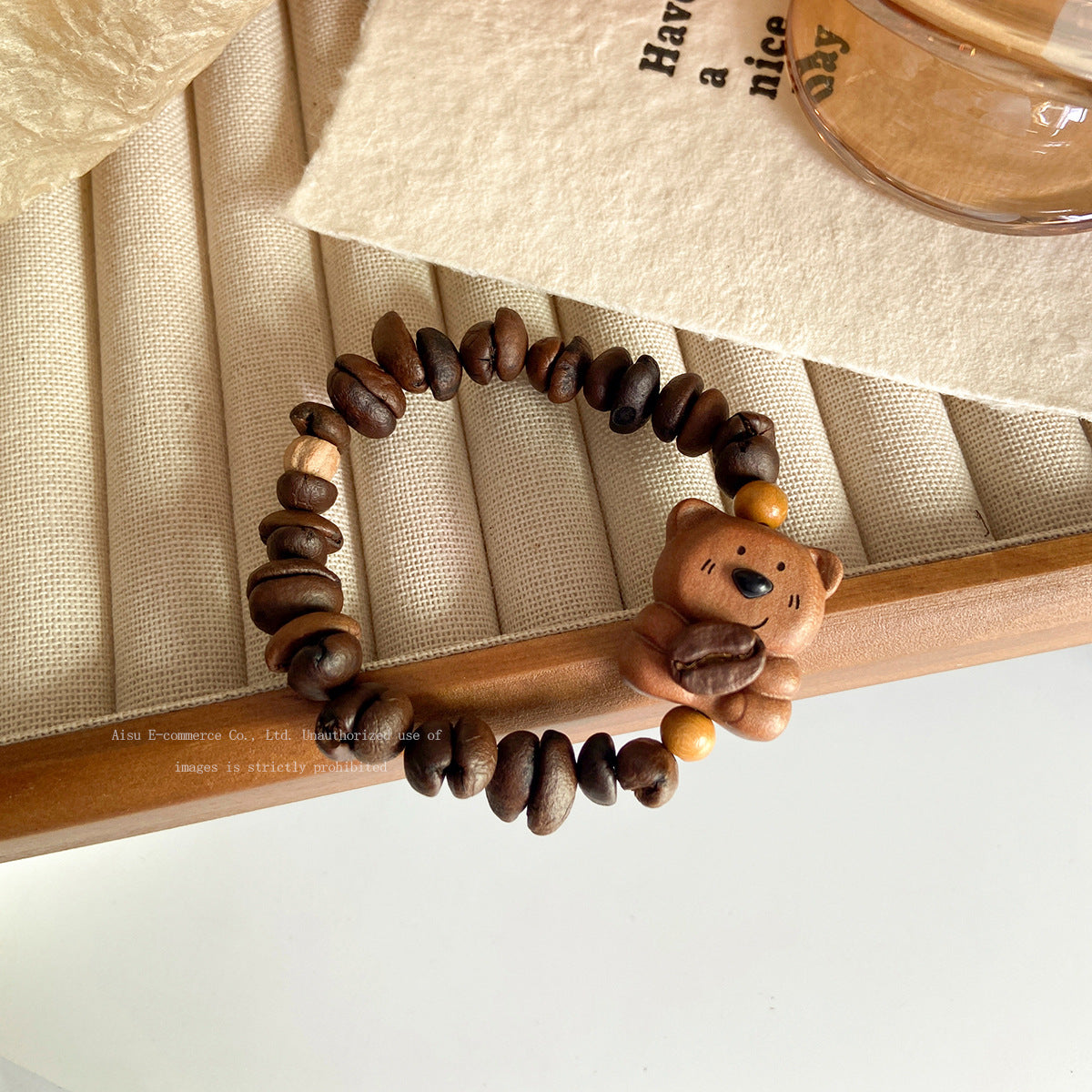 Cute Bean Design Beautiful Handmade Peach Niche Exquisite Bracelet