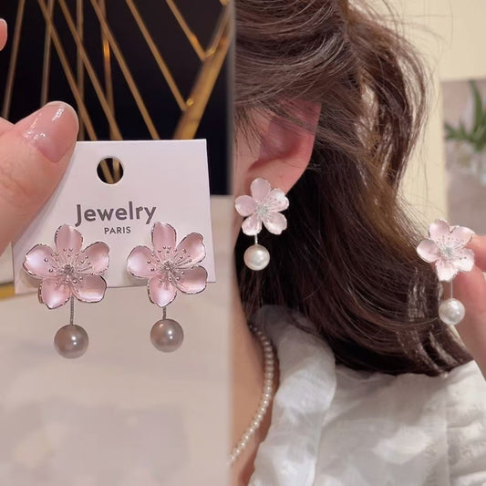 Women's Cherry Blossom Beads Gentle Sweet Elegance Atmosphere Feeling Exquisite Rings