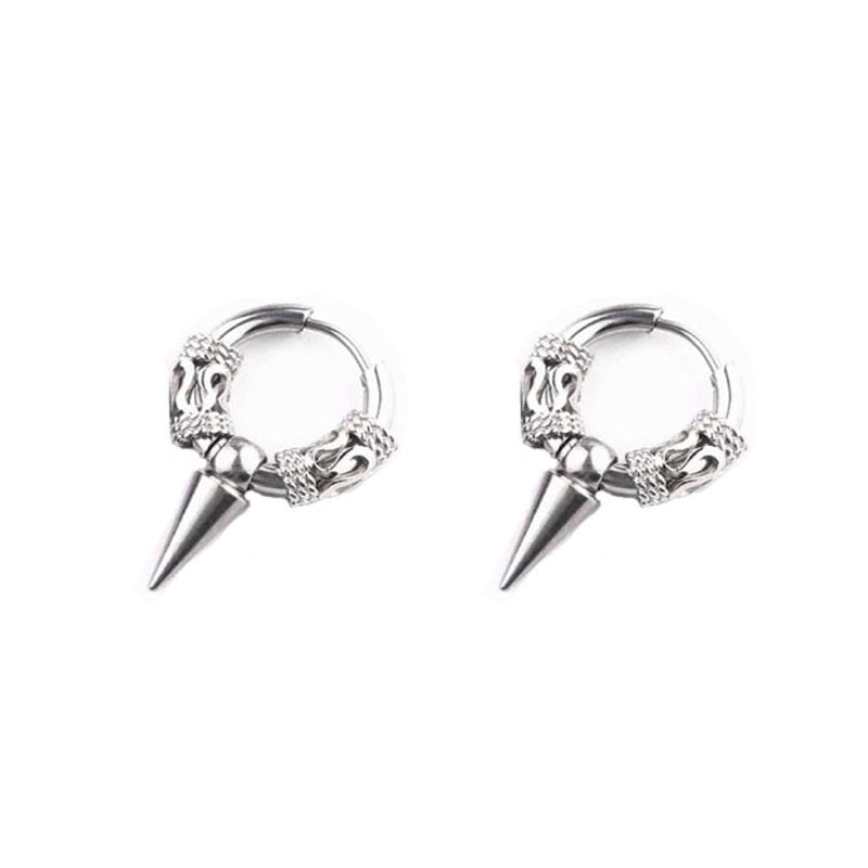 Tassel Dragon Pattern Circle Totem Retro Trendy High Sense Ear Rings