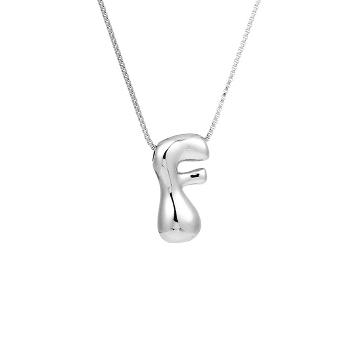 Letter Hip Hop Sier Chubby Clavicle Pendants