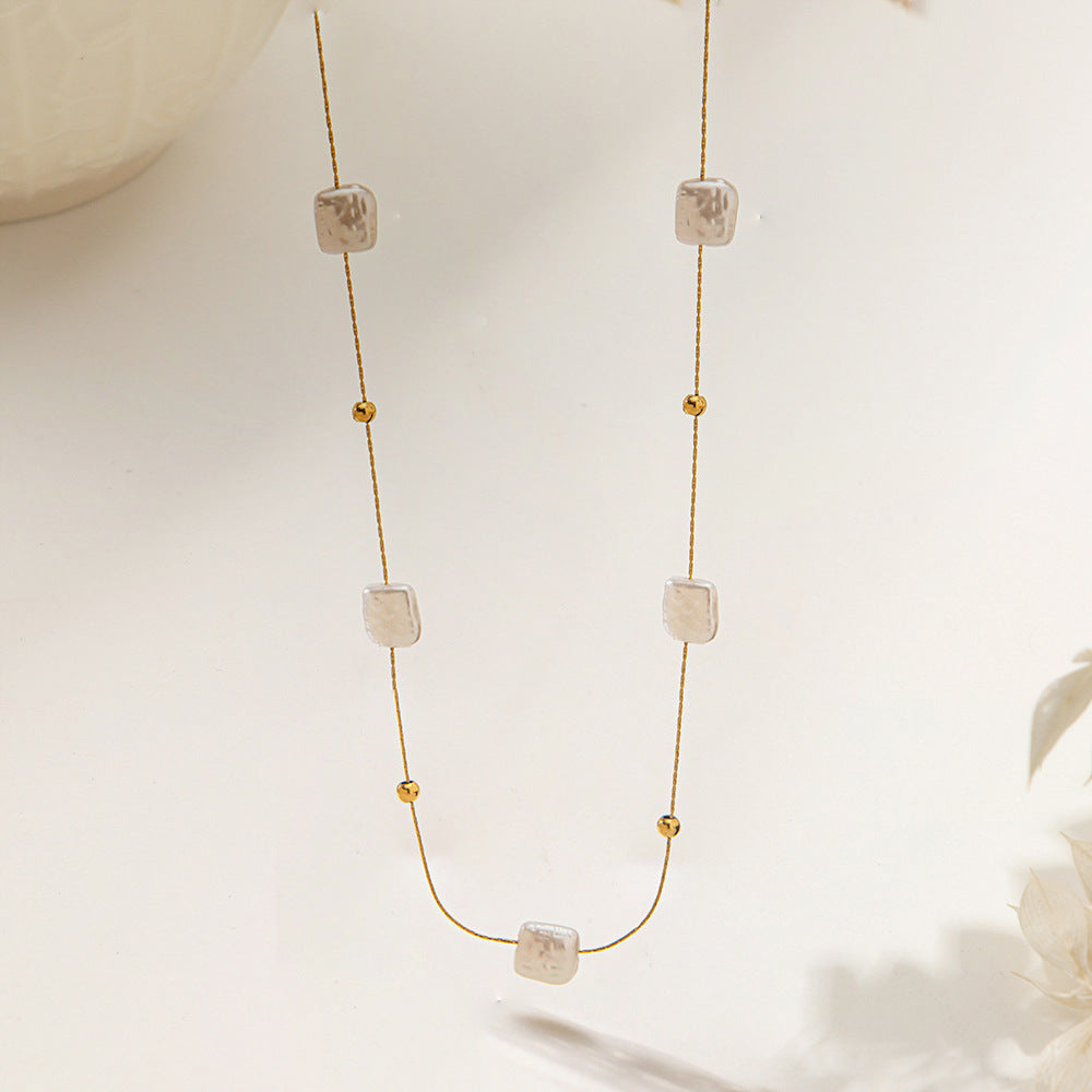Women's Style Retro Baroque Short Pearl Double Layered Wear Light Luxury Necklaces