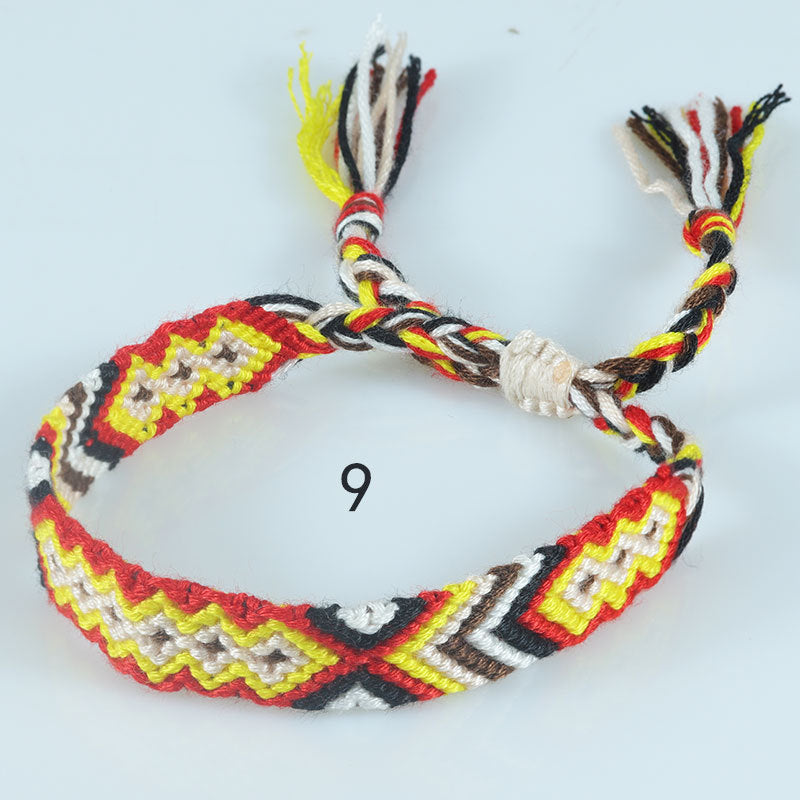 Ethnic Colorful Cotton Thread Friendship Hand Anklets