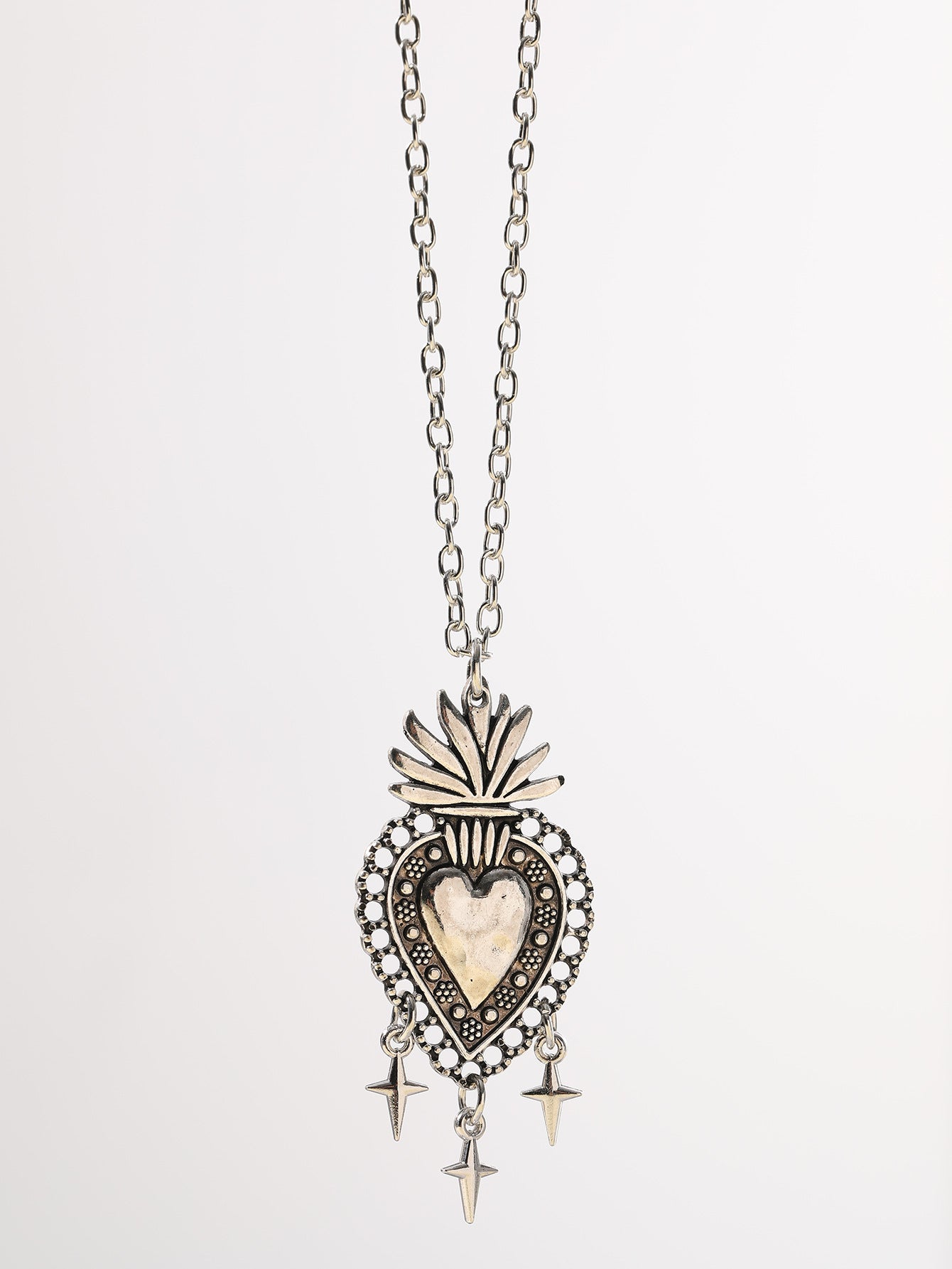 Dark Gothic Fashion Sacred Heart Star Rings
