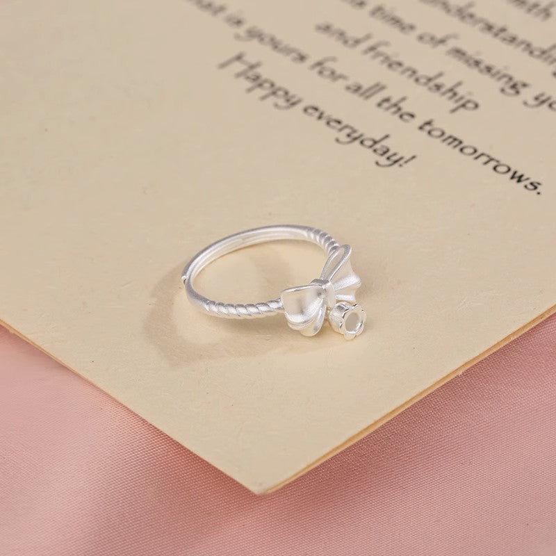 Escape Princess Bowknot Female Design High Sense Sweet Elegance Ring