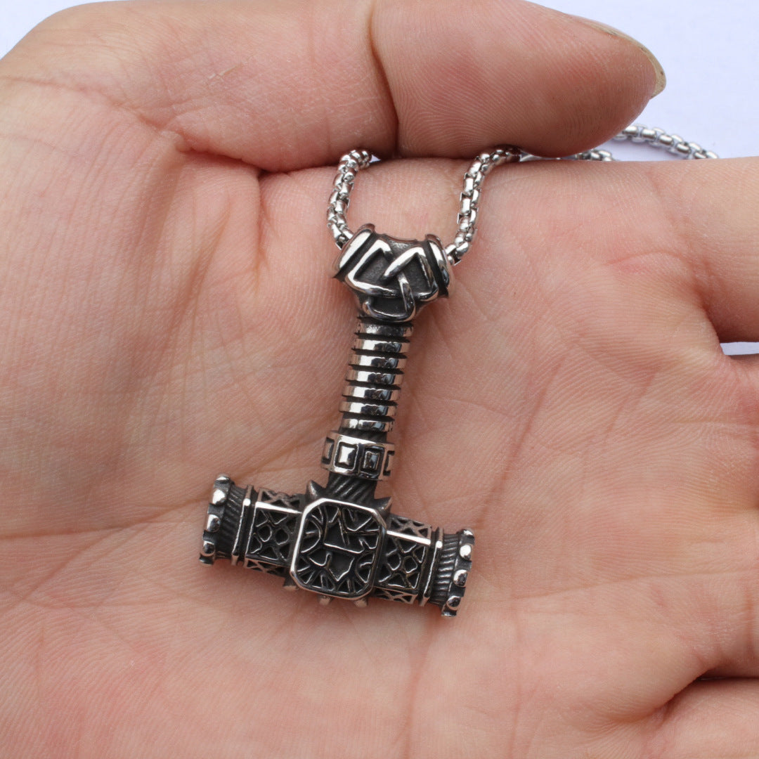 Men's Retro Creative Design Snake-shaped Stainless Steel Personalized Pendants