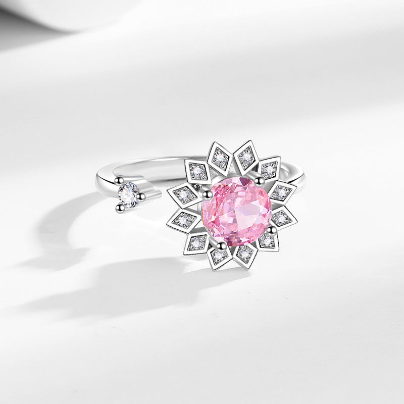 Decompression Rotatable Female Rotating Sunflower Opening Rings