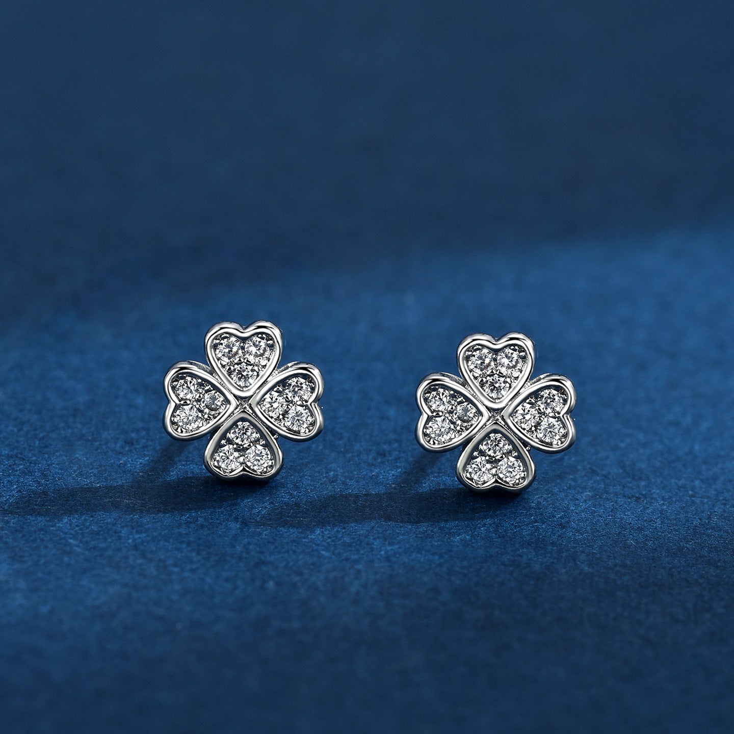 Women's Copper Plated Gold Micro Inlaid Zircon Stud Earrings