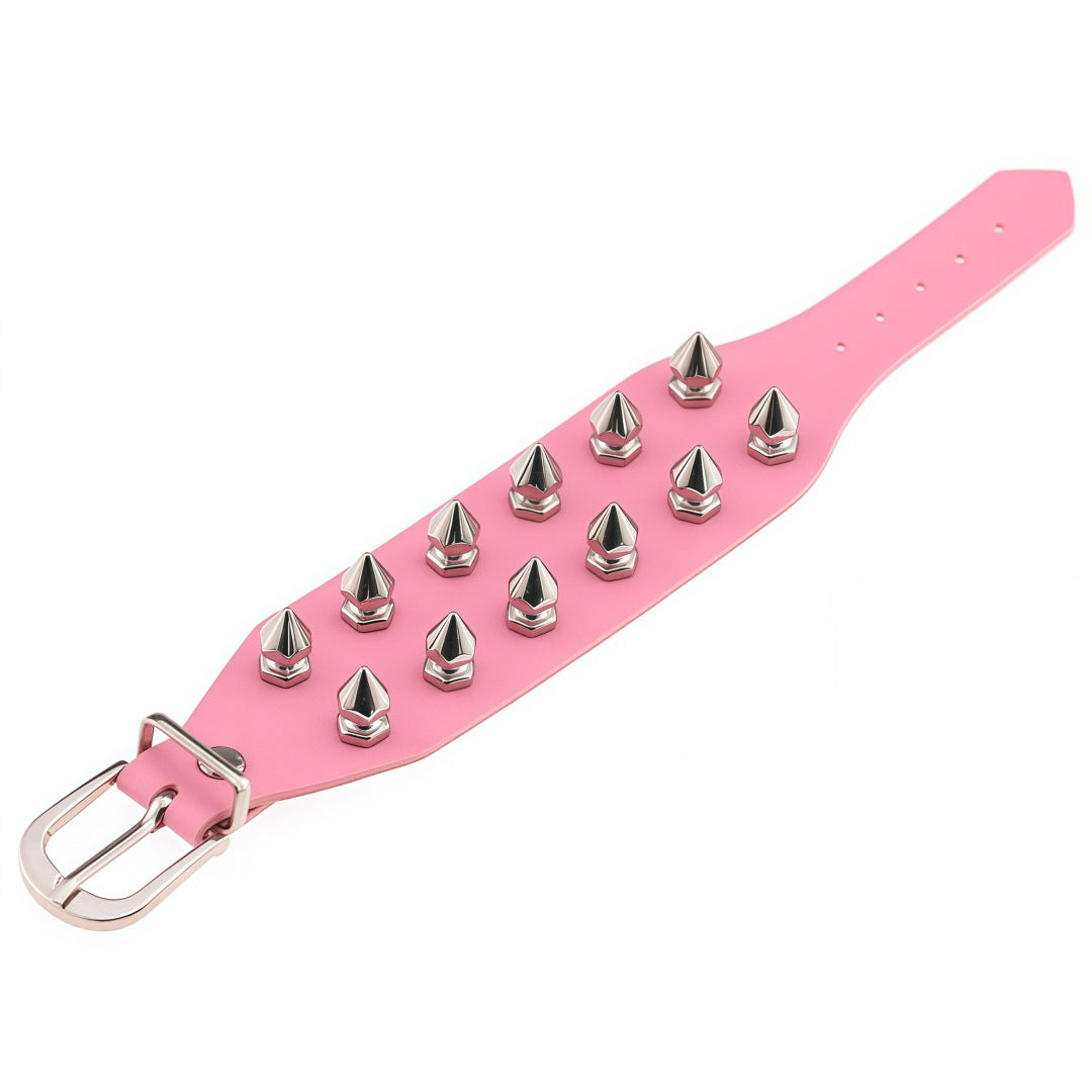 Protection Leather Fashion Street Shooting Punk Spike Rivet Exaggerated Bracelets