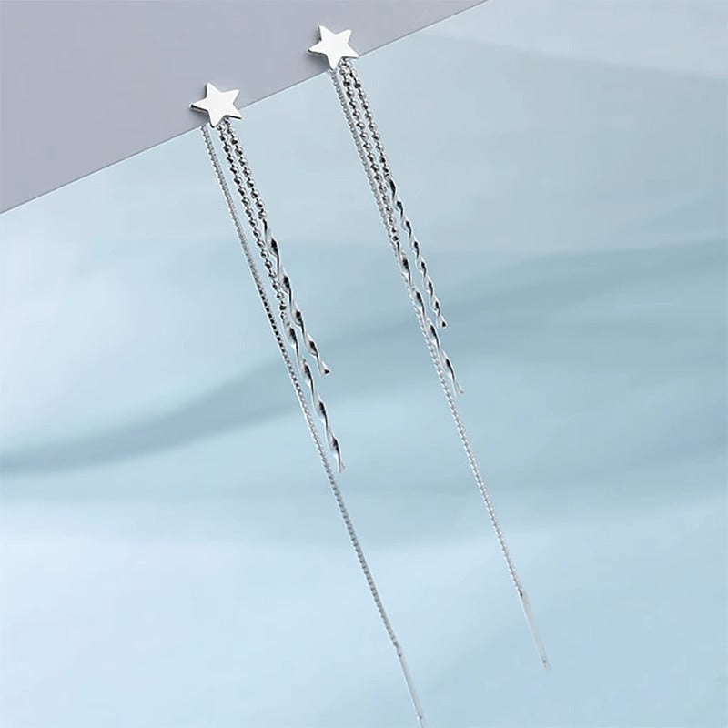 Women's Long Temperament Korean Style Tassel String Design High-grade Special Interest Ear Line