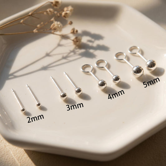 Women's Sterling Sier Bean-shaped Simple Temperament Hook Bead Minority Sleeping No Rings