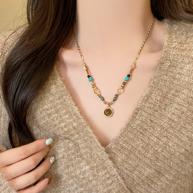 Women's Vintage Ball Beaded For Affordable Luxury Necklace
