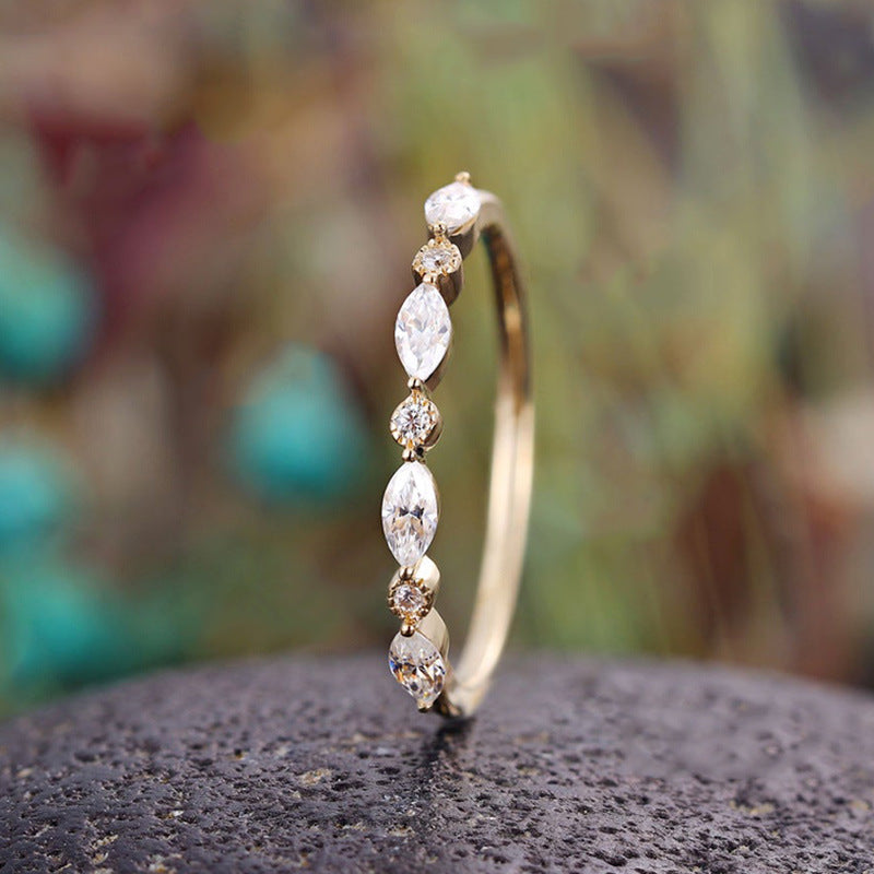 Women's Stackable For Design Trendy Cold Entry Lux Fashion Ring