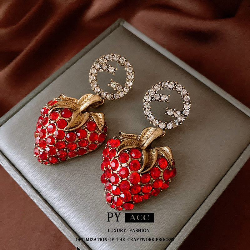 Zircon Butterfly Water Drop Ear Female Rings