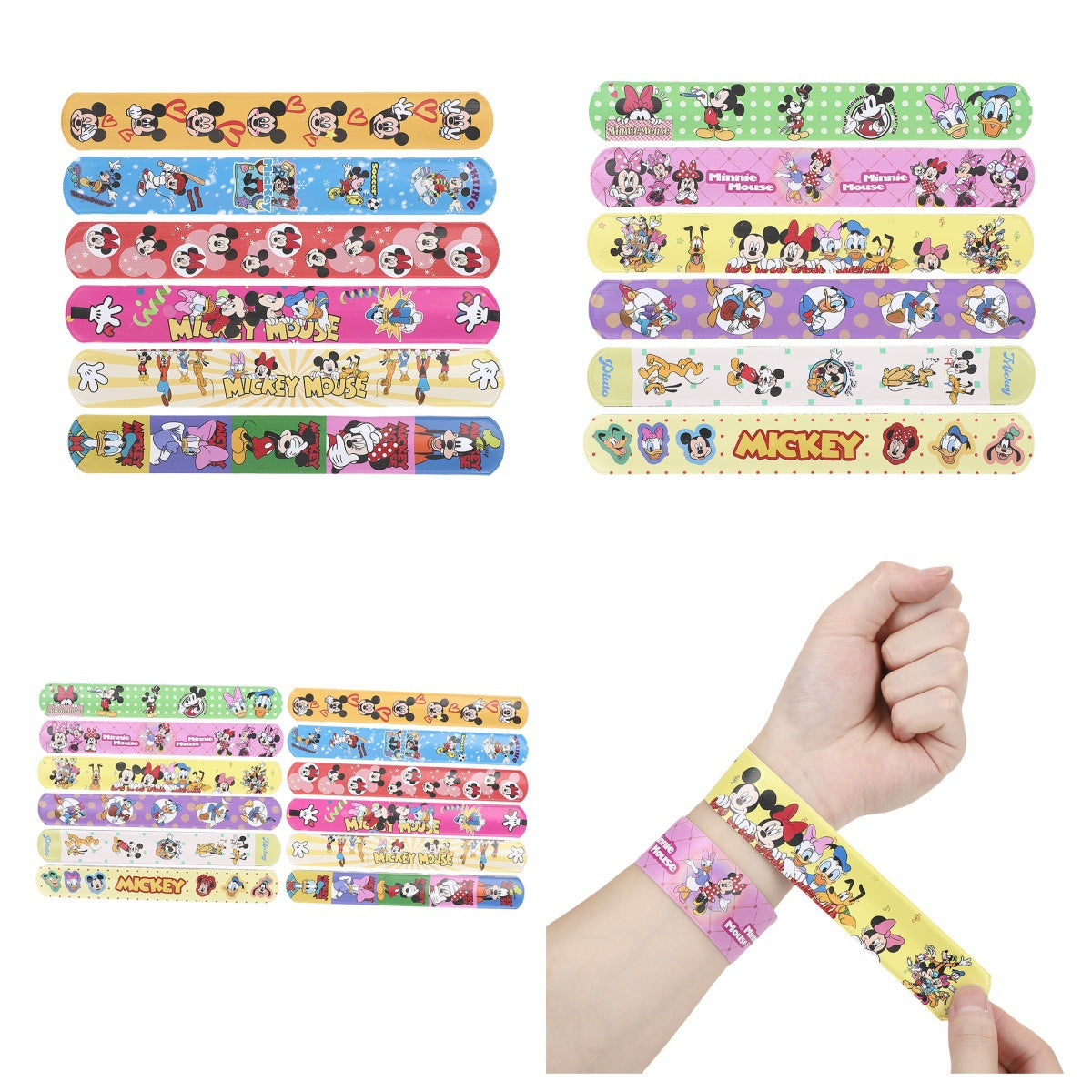 Mickey Mouse Pop Slap Wrist Strap Bracelet