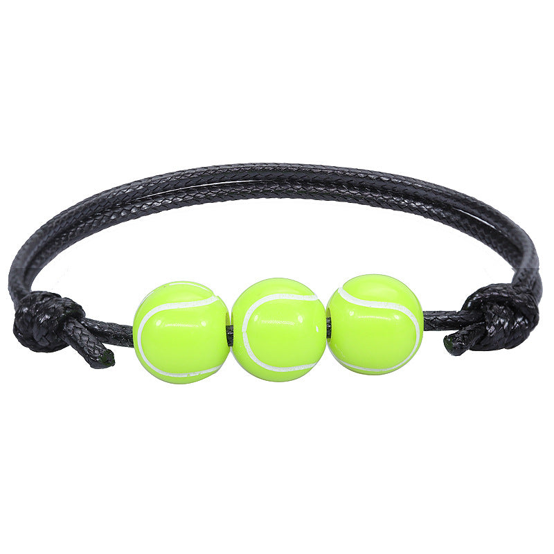 Basketball Baseball Wax Line Woven Softball Tennis Rugby Bracelets