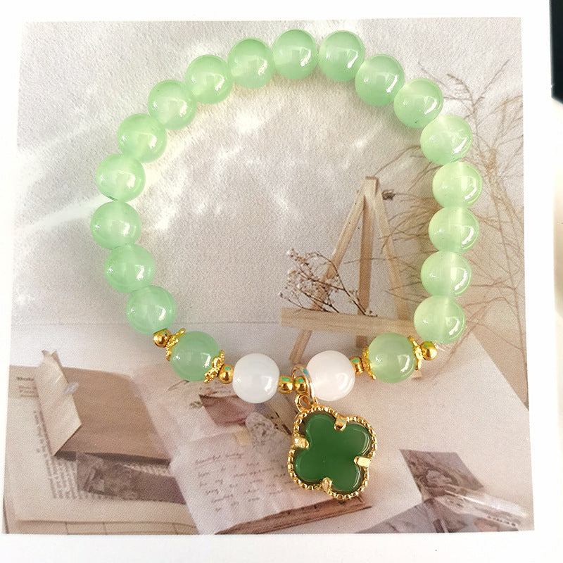Colorful Gold Lotus Seedpod Cultural Creative Imitation Jade Scenic Bracelet