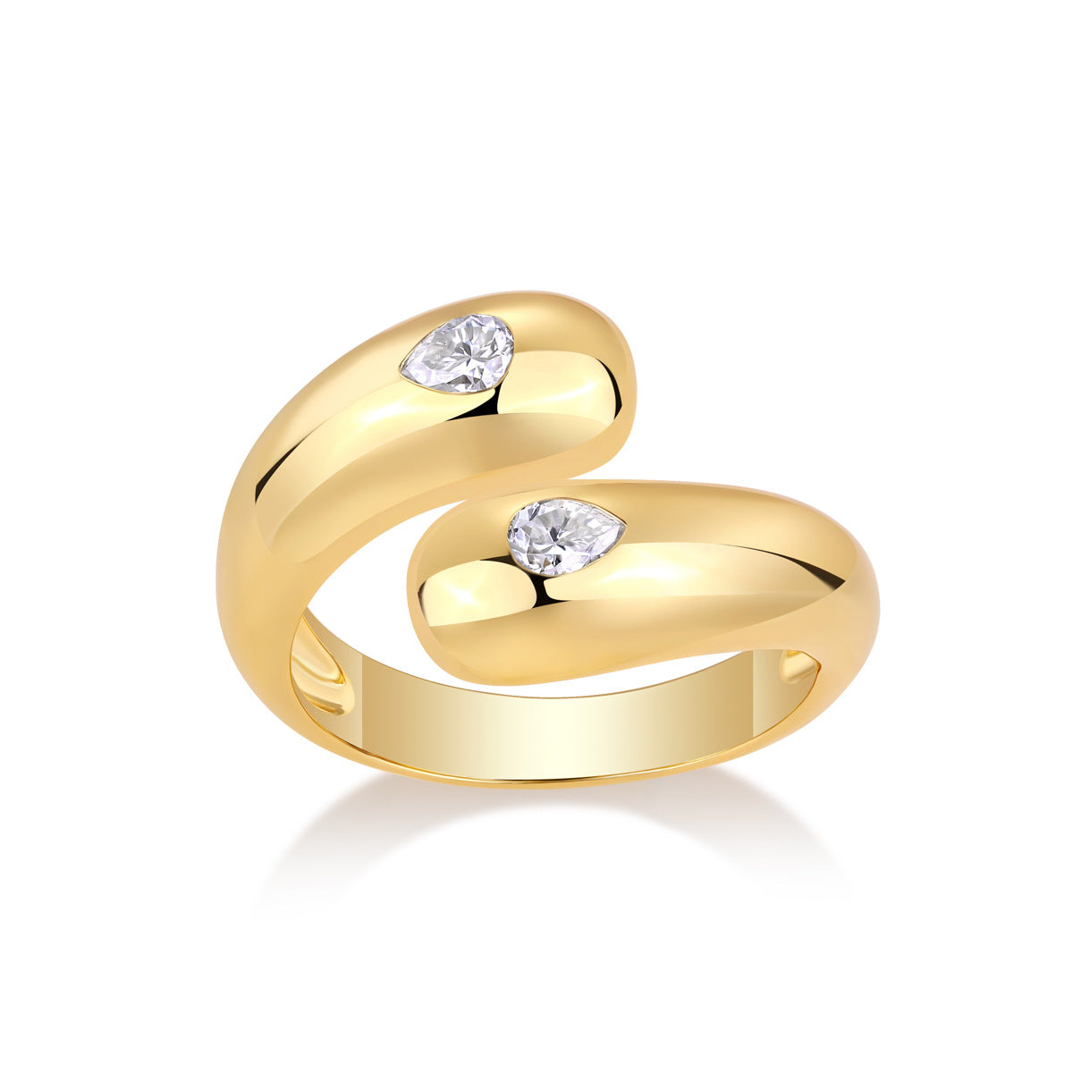 Style Sier Gold Plated Female Moissanite Rings