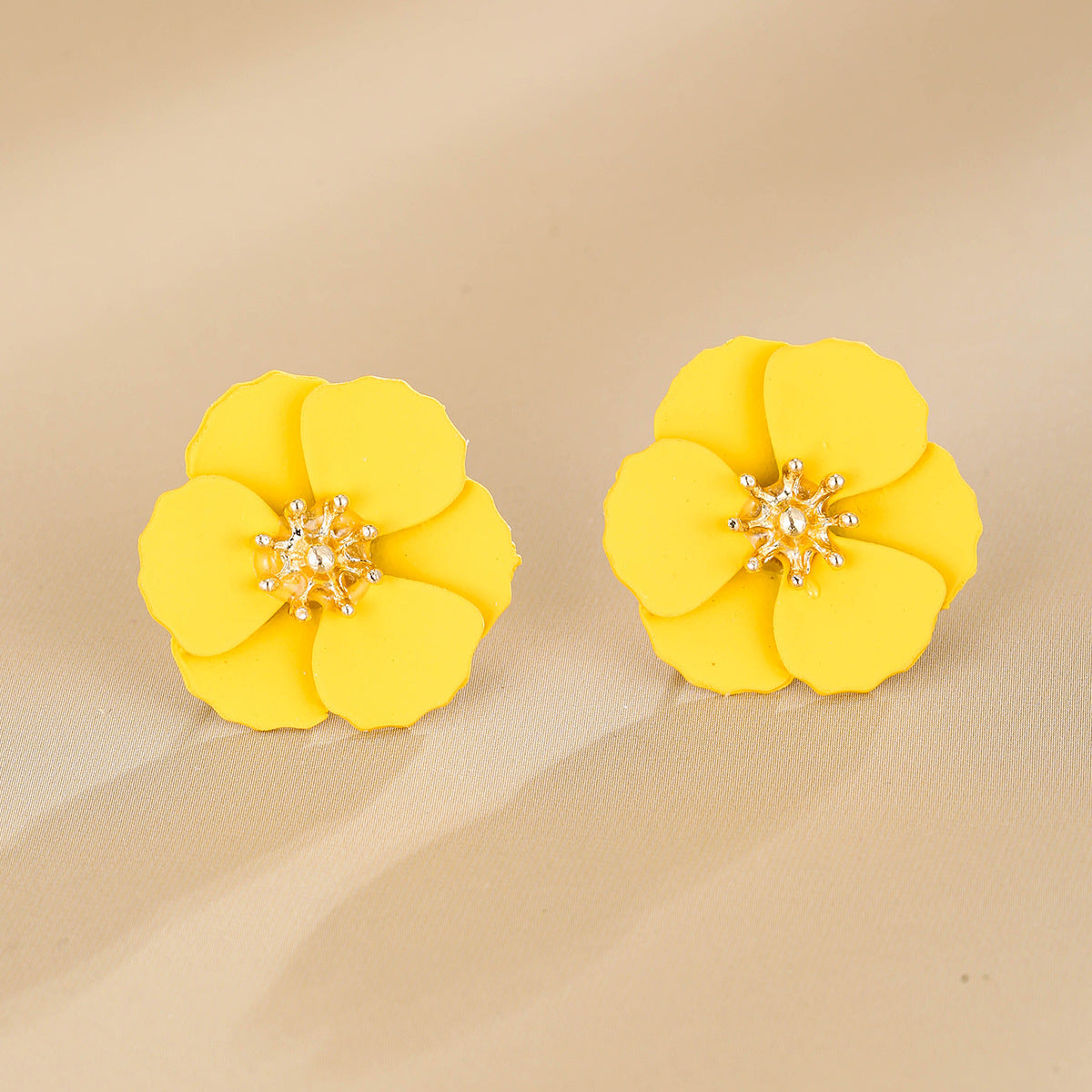Frosted Paint Flower Sweet Natural Elegance Retro Rings
