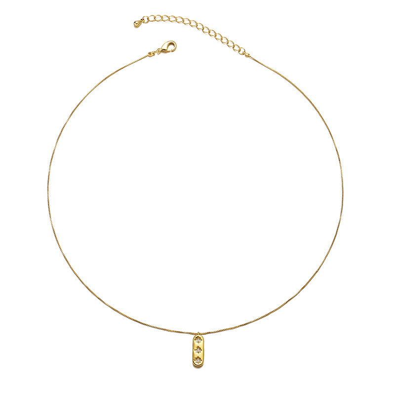 Women's Gold-plated Minimalist Niche Style Zircon Inlaid Eight Necklaces