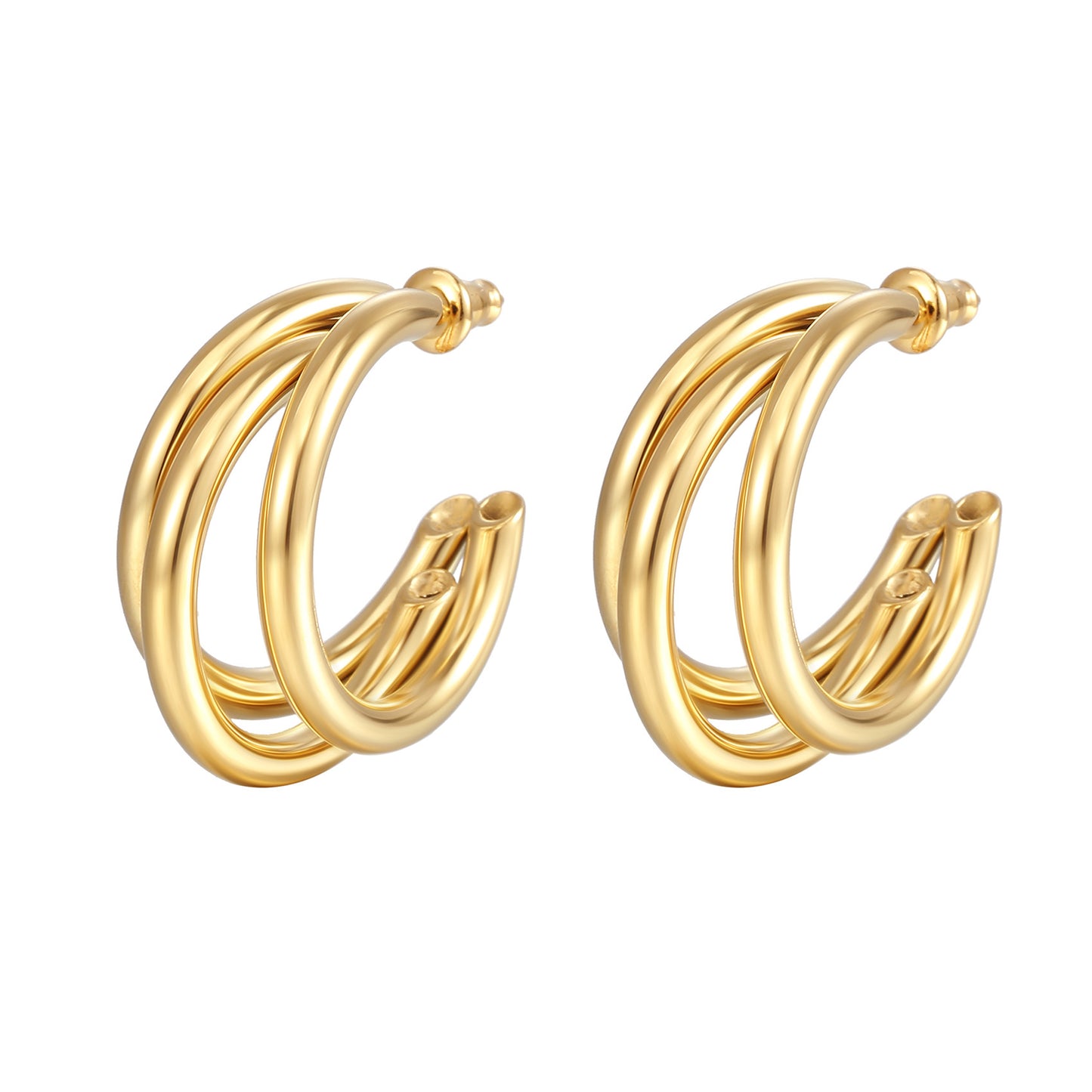 Steel Simple Shaped Fashion Style Stainless Clip Rings