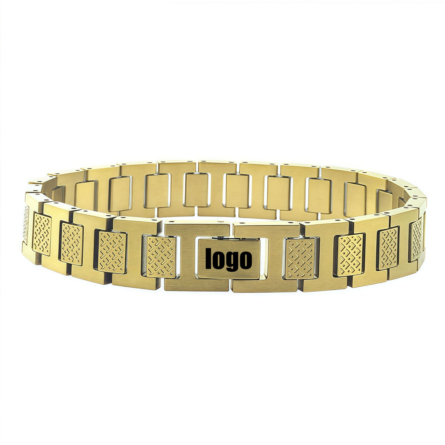 Women's & Men's Box Stainless Steel Crocodile Adjustable Strap Bracelets
