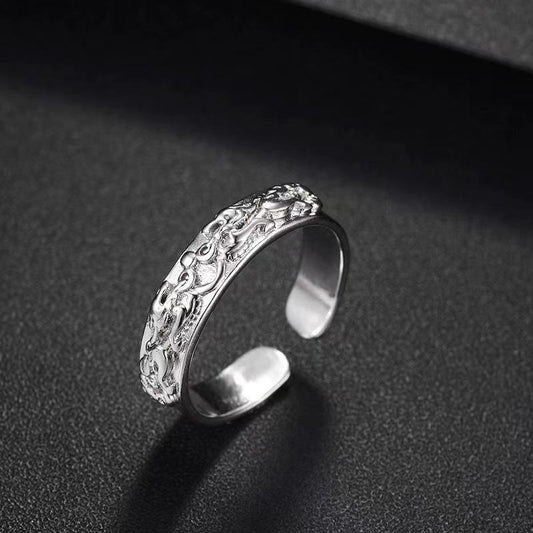 Men's Combination Stacked Single Trendy Open-end Personality Rings