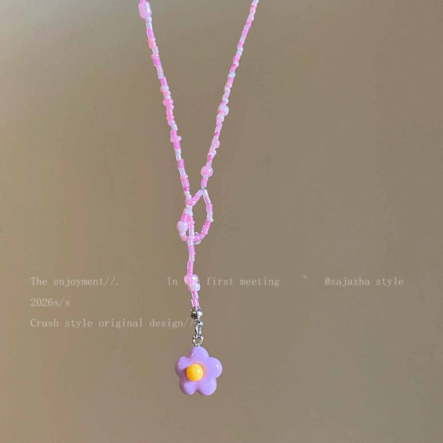 Women's Dopamine Flower Beaded For Sweet Cute Clavicle Chain Super Nice Necklaces