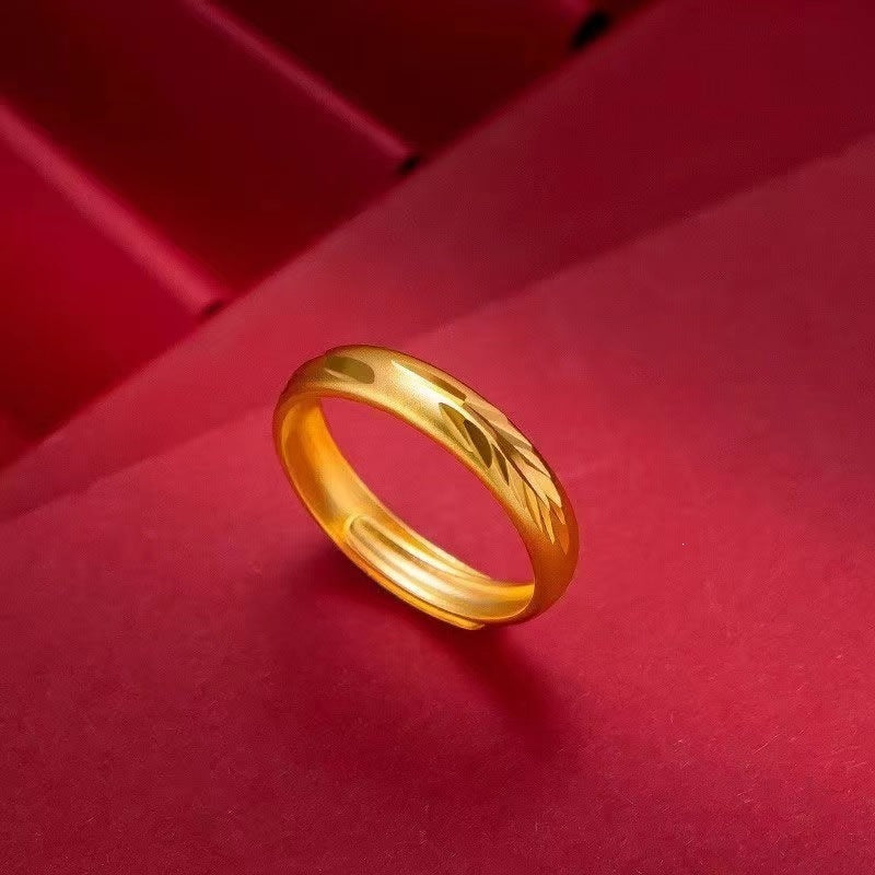 Women's & Men's Style Simple Flower Starry Meteor Shower Wide Rings