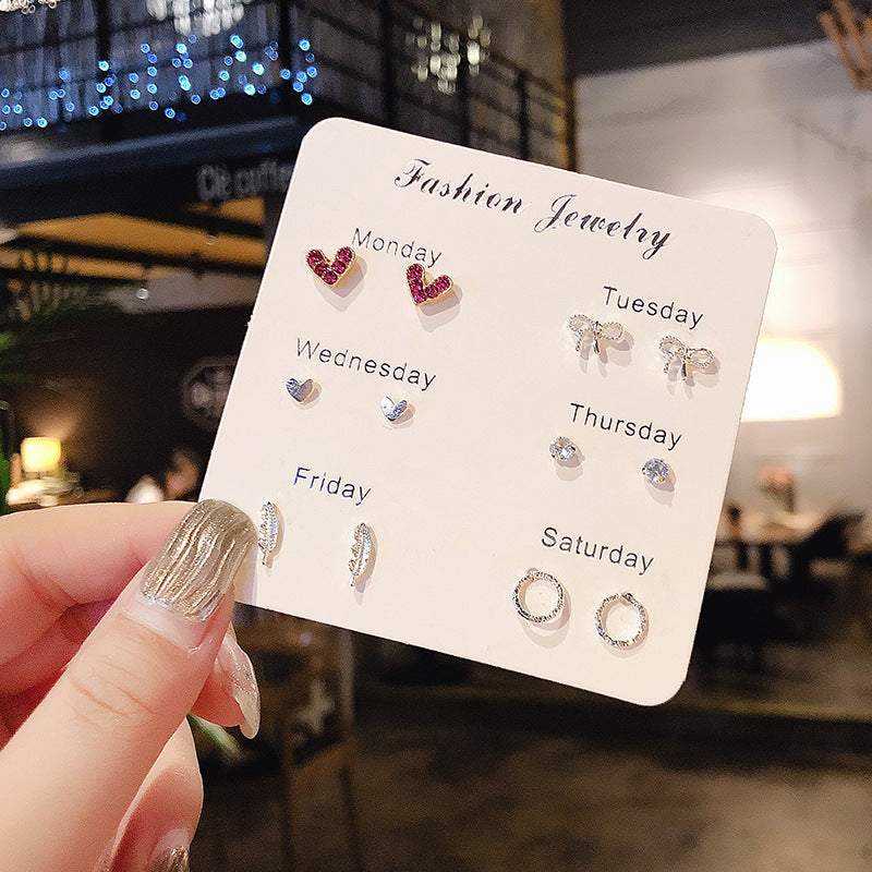 Women's Korean Style Metal Alloy Pearl High-grade Long Stall Light Stud Earrings