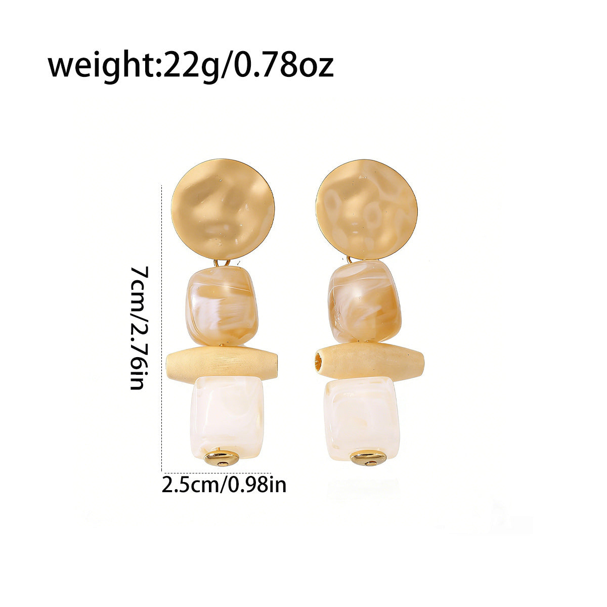 Women's Coffee Color Stitching Geometric High-grade Light Luxury Minority Rings
