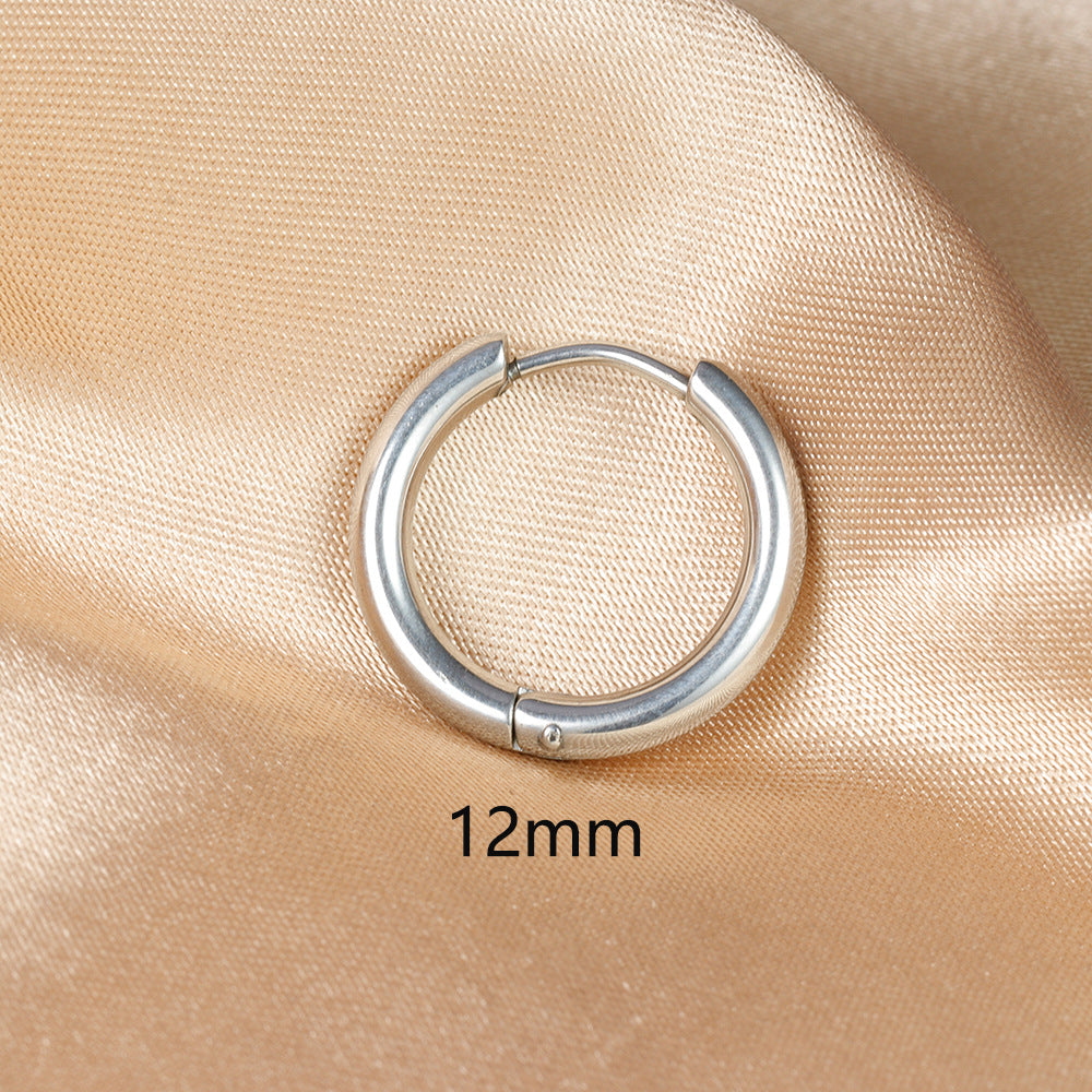 Simple Different Sizes Ear Clip Electroplated Earrings