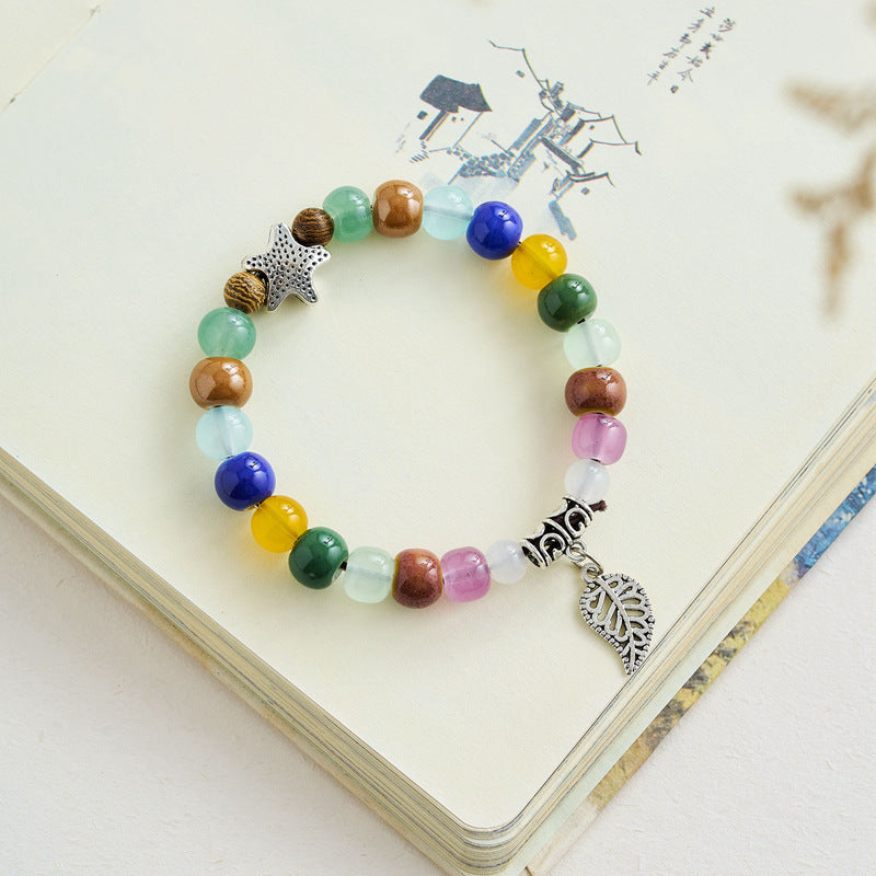 Chinese Natural Stone Porcelain Minimalist Female Bracelets