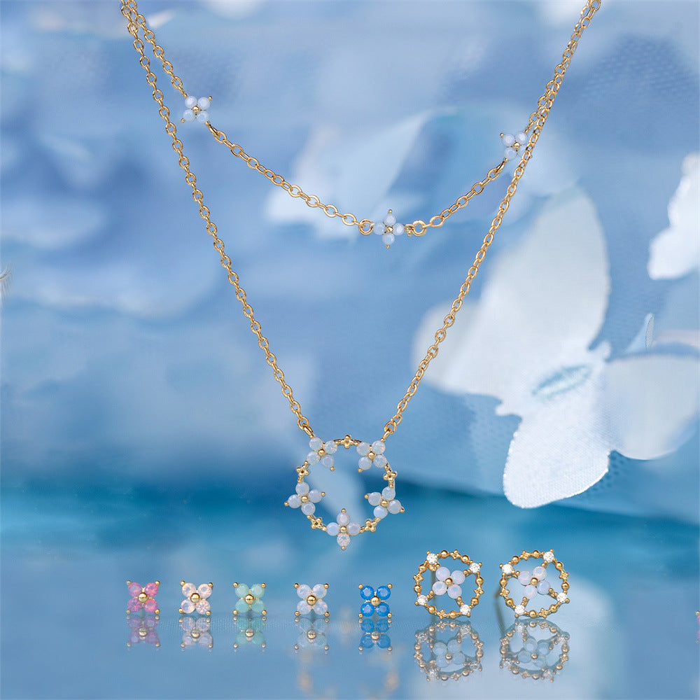 Flower Summer Female Crane Simple Exquisite Classic Necklaces