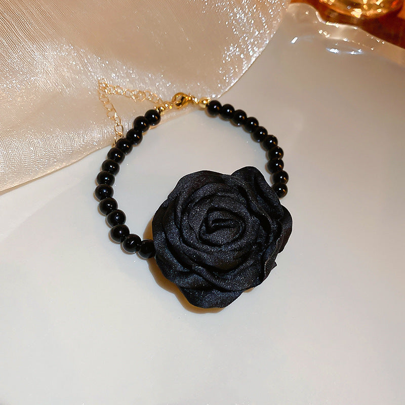 Women's Pearl Buckle French Fashion Design Retro Love Temperament Bracelets