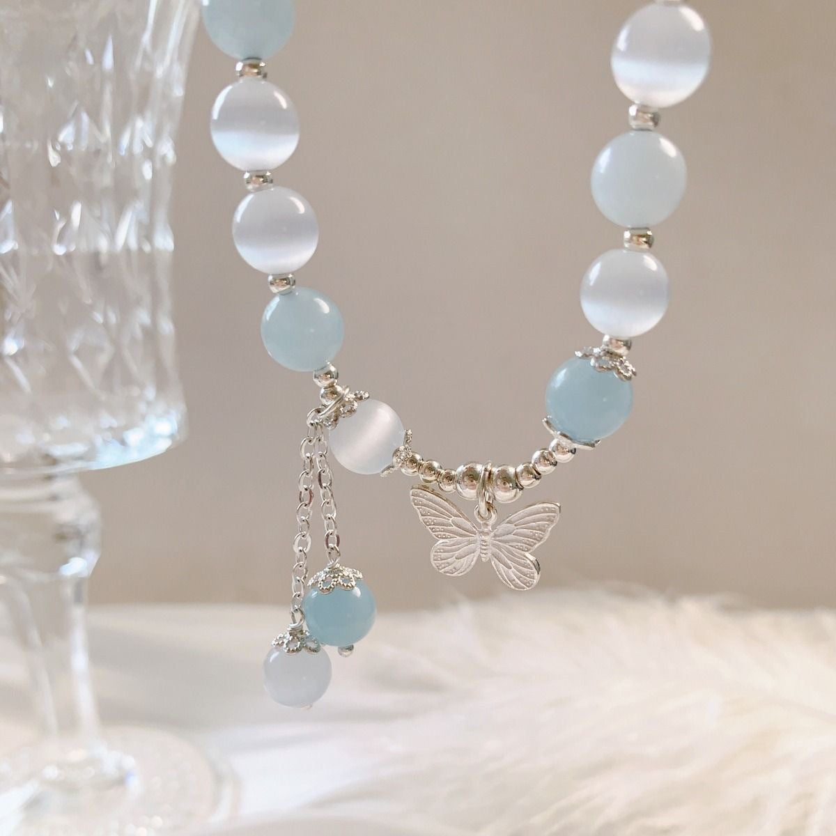 Butterfly Opal Female High Sense Crystal Girlfriends Holiday Bracelets