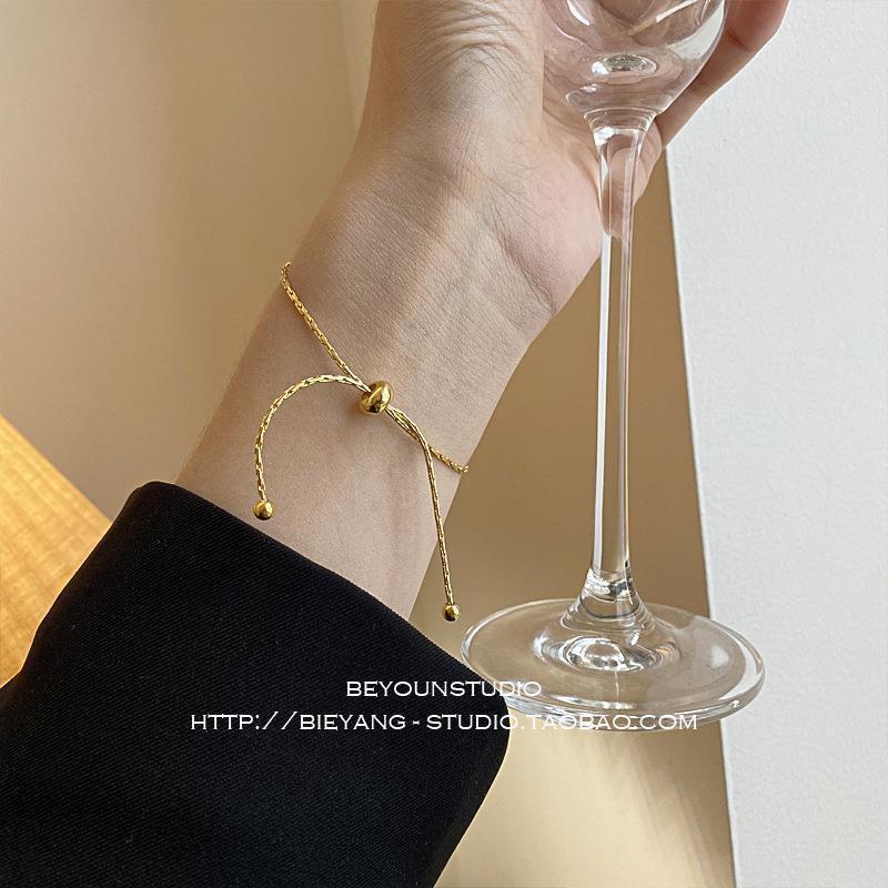 Pull Korean Style Fashion Gold Letters Fashionable Refined Bracelet