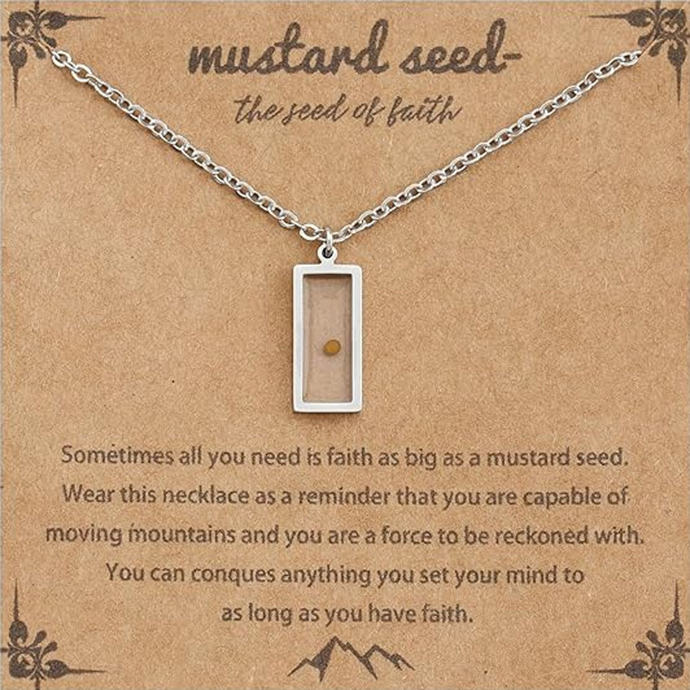 Women's & Men's Cabbage Seed Oval Stainless Steel Couple Necklaces