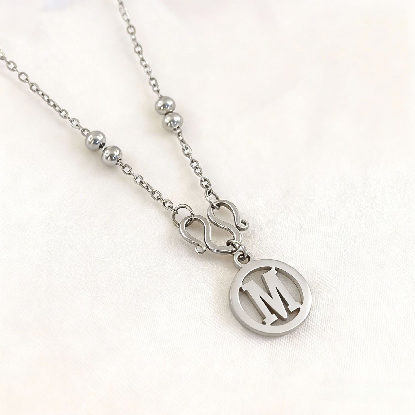 Women's Personalized Stainless Steel Letters Gold-plated Sier Necklace