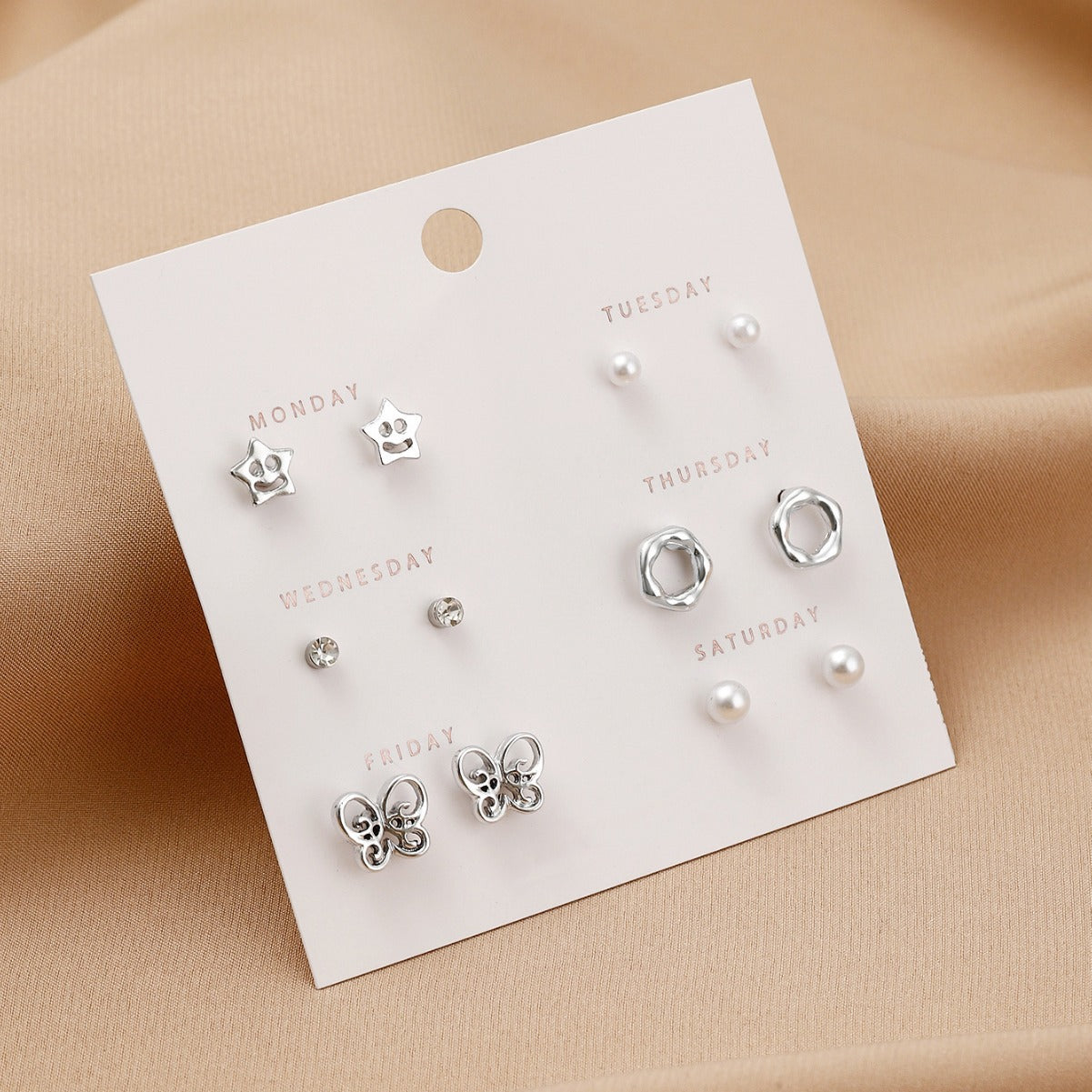 Women's One Week Combination Light Luxury High-grade Earrings