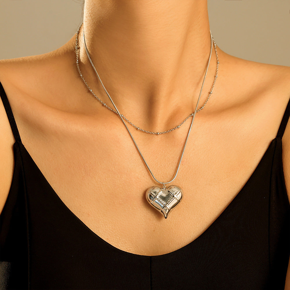 Love Stainless Steel Vacuum Vapor Plating Gold Necklaces