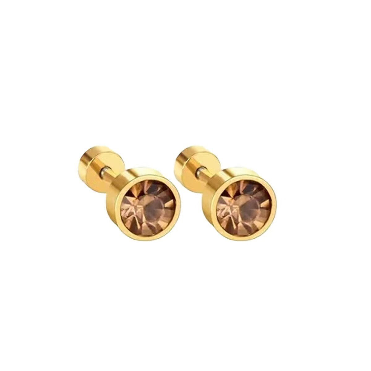 Stainless Steel Diamond Cup Car Plug Ear Bone Seconds Stud Earrings