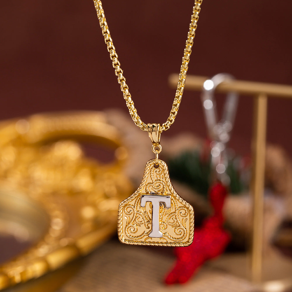 Women's Fashion English Letters Electroplated Copper For Design Personalized Clavicle Necklace