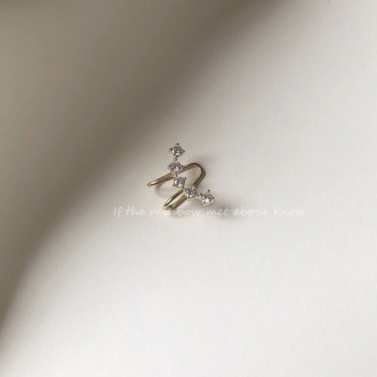 Clip Without Pierced Female Frosty Style Unique Auricular Needle Stud Earrings