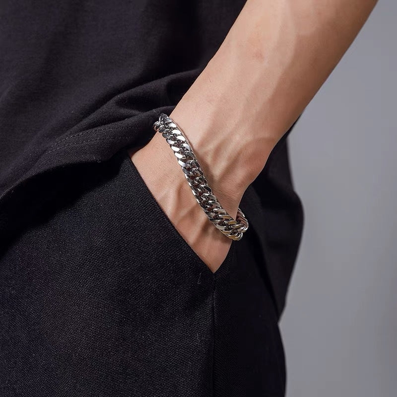 Women's & Men's Hip Hop Thick Type Cuban Link Chain Titanium Necklaces