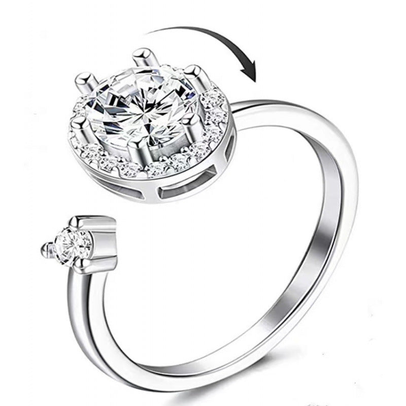 Personalized Rotatable Adjustable Anxiety Relieving Pressure Ring