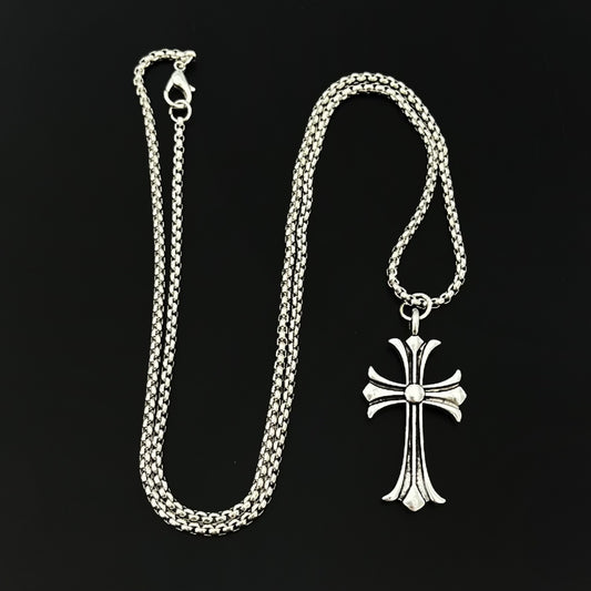 Women's & Men's Cross Titanium Steel Tide Personalized Classic Long Sweater Necklace