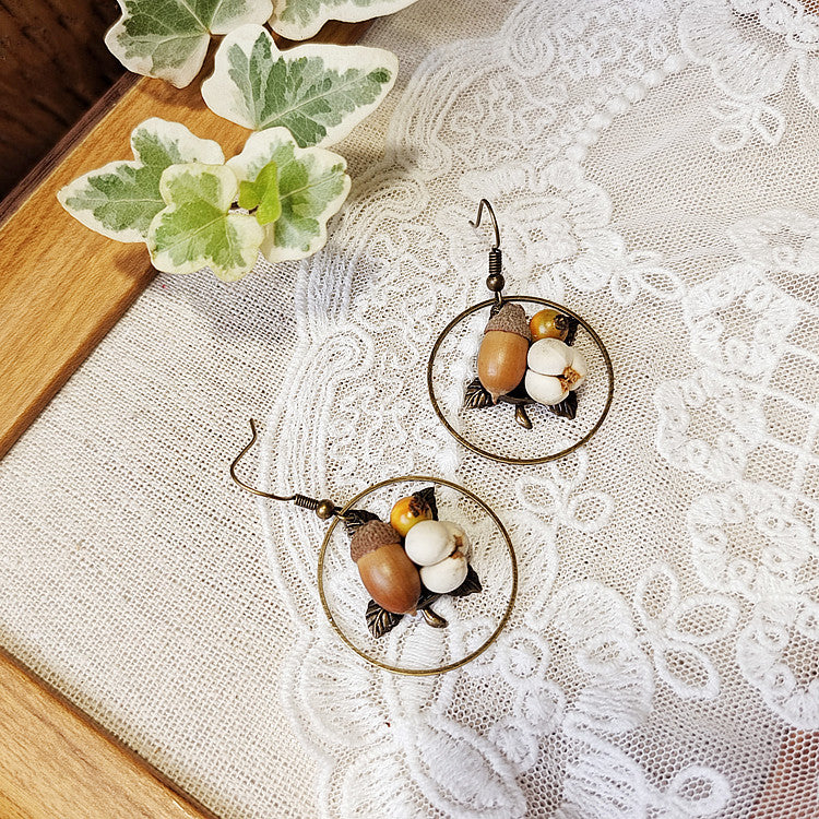 Minority Geometric Mori Style Fresh Unique Creative Simple Wooden Earrings