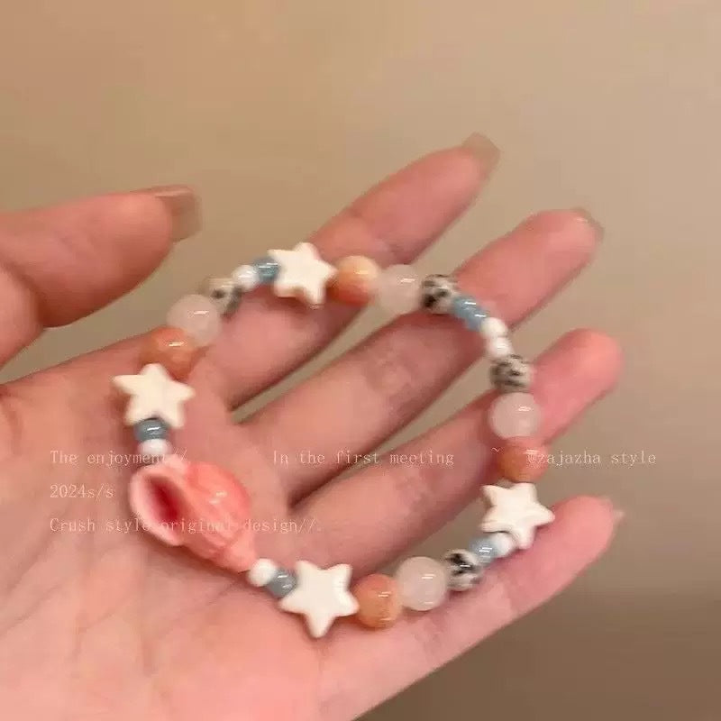 Wooden Beaded Lotus Chinese Zen Niche Vintage Bracelets