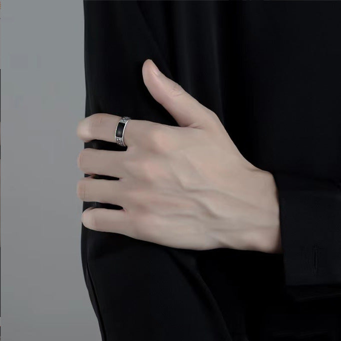 Men's Dragon Pattern Fashion High-grade Niche Open Rings